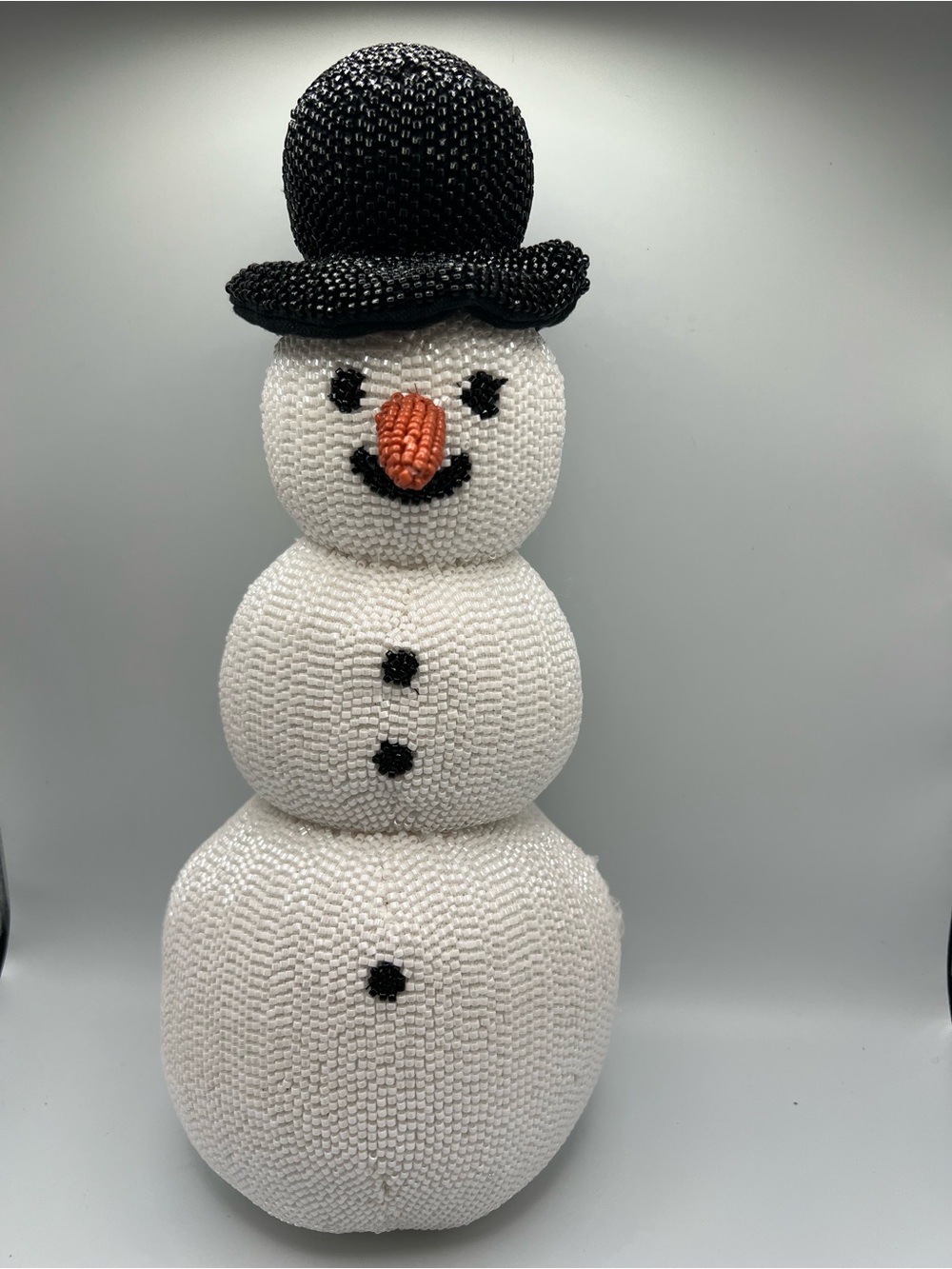 John Derian for Target Snowman Standing Beaded Pillow White 2025